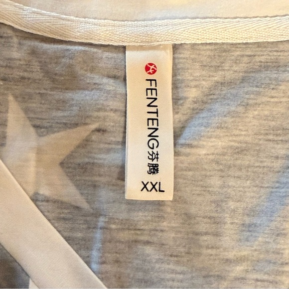 NWOT Women’s XXL Nightgown Sleepwear Gray W White Stars Viscose Polyester - Picture 5 of 8